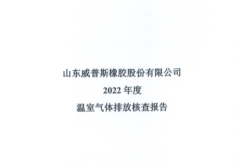  2022年度溫室氣體排放核查報(bào)告